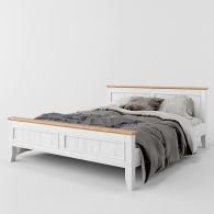 Drewniane łóżko z zabudowanym przodem - 1